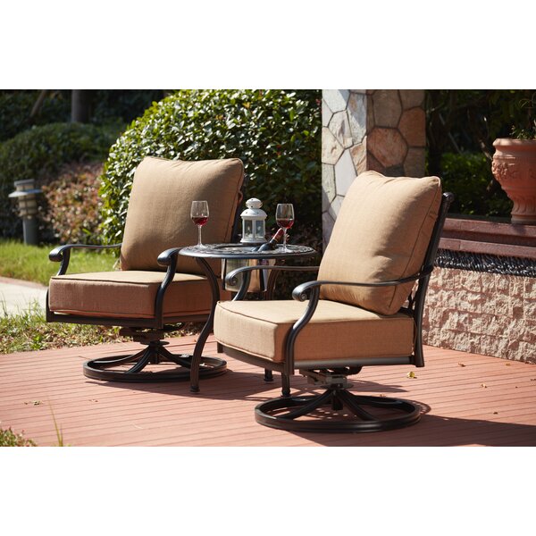 Darby Home Co Waconia Rocker Swivel Recliner Patio Chair with Cushions